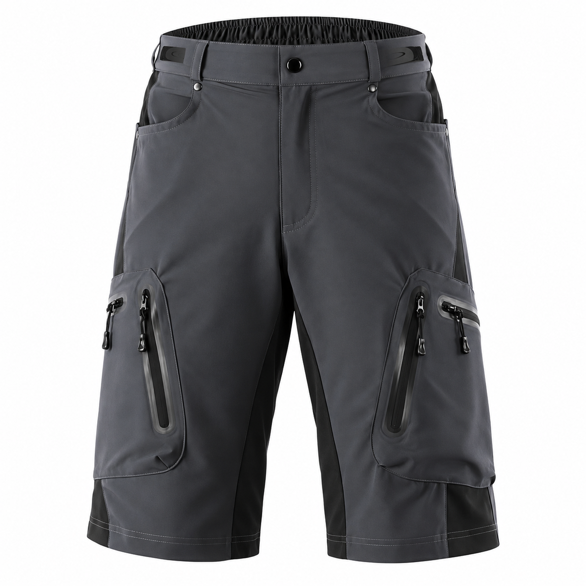 12 short randonnee homme grande taille gris anthracite packshot