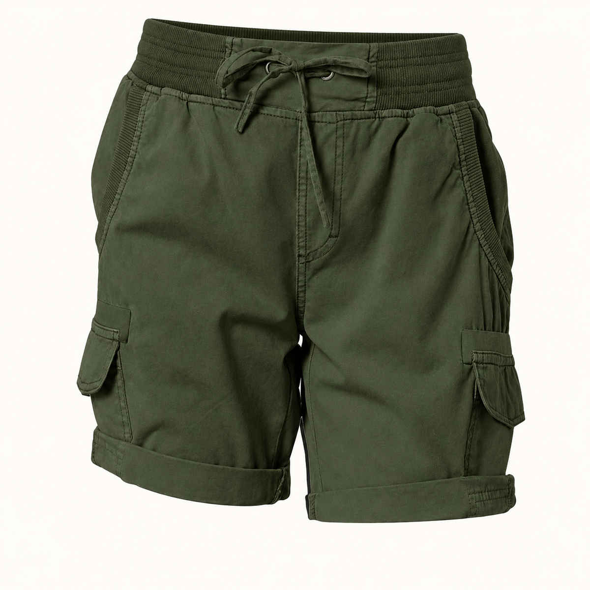 Short toile randonnée vert – packshot