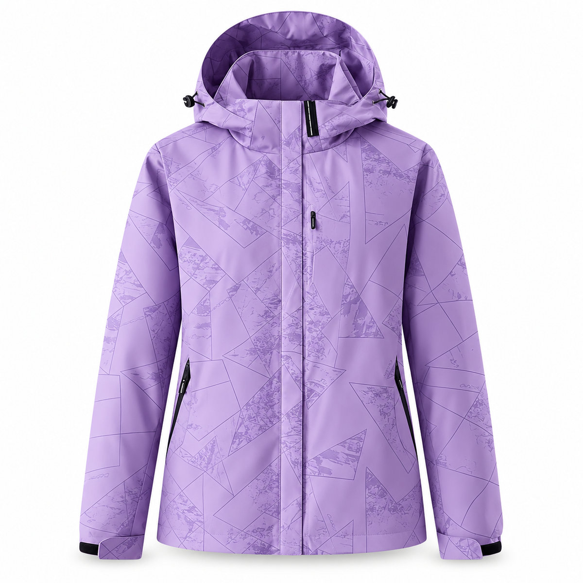 Veste randonnée femme printemps Violet 2 – packshot de face