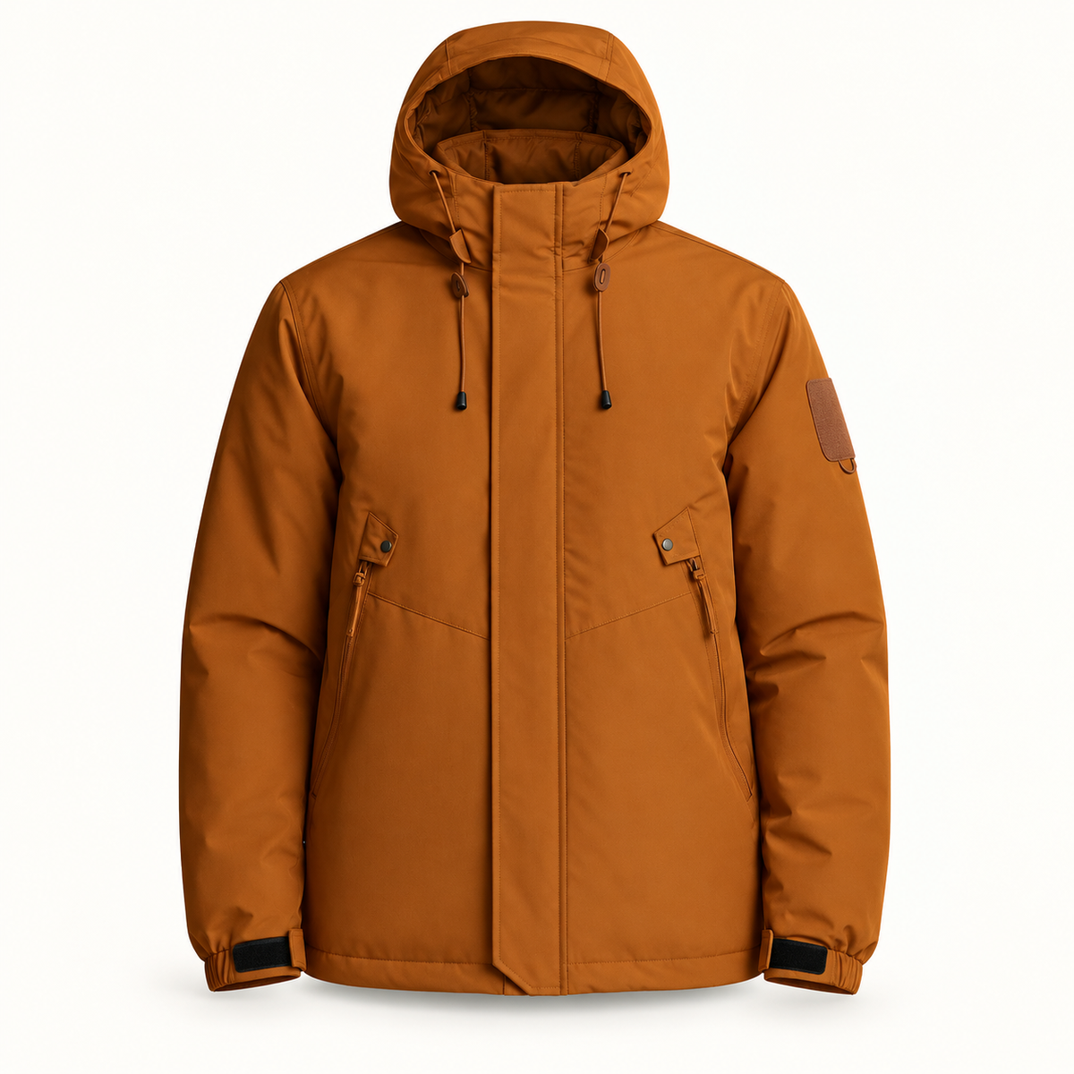 Veste randonnée hiver homme orange – vue de face