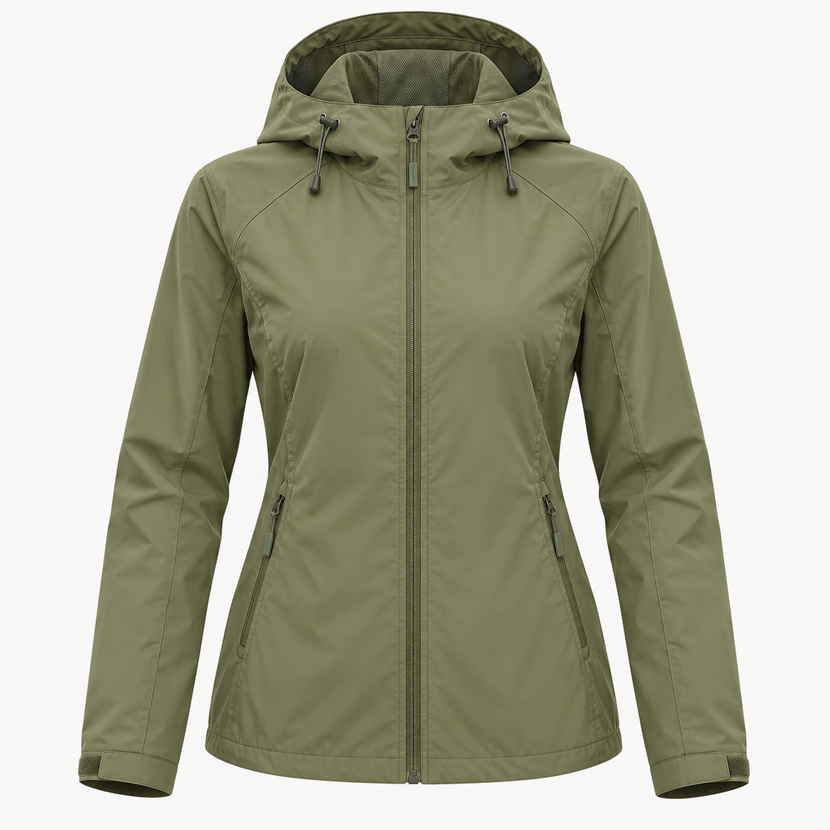 Veste randonnée respirante femme kaki – vue de face