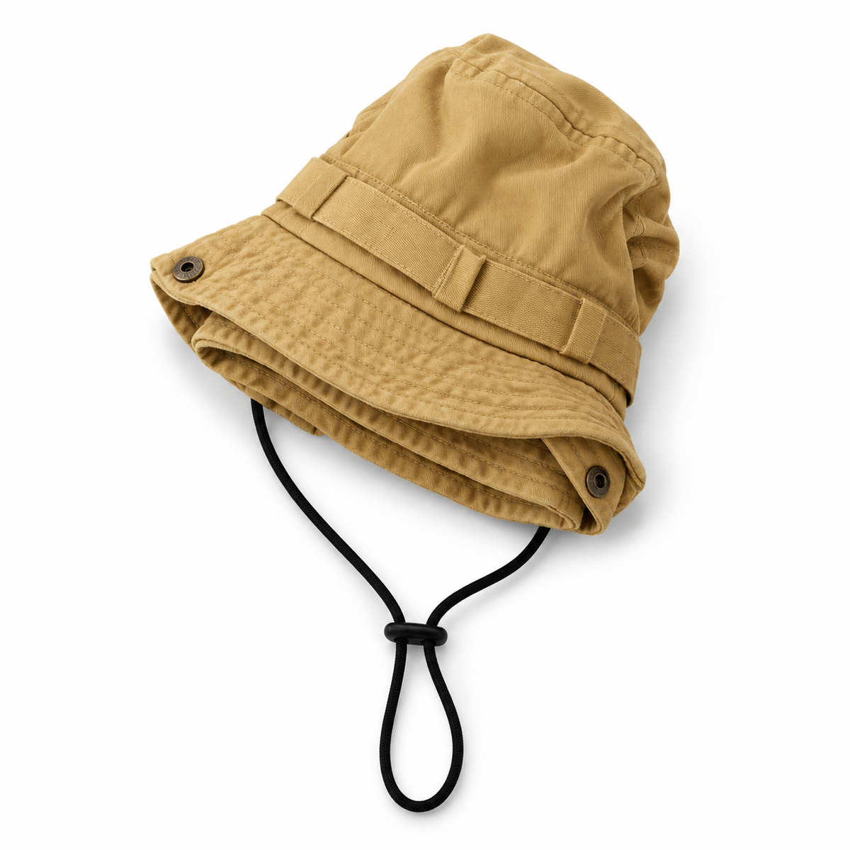 Chapeau de randonnée coton kaki – pliage compact