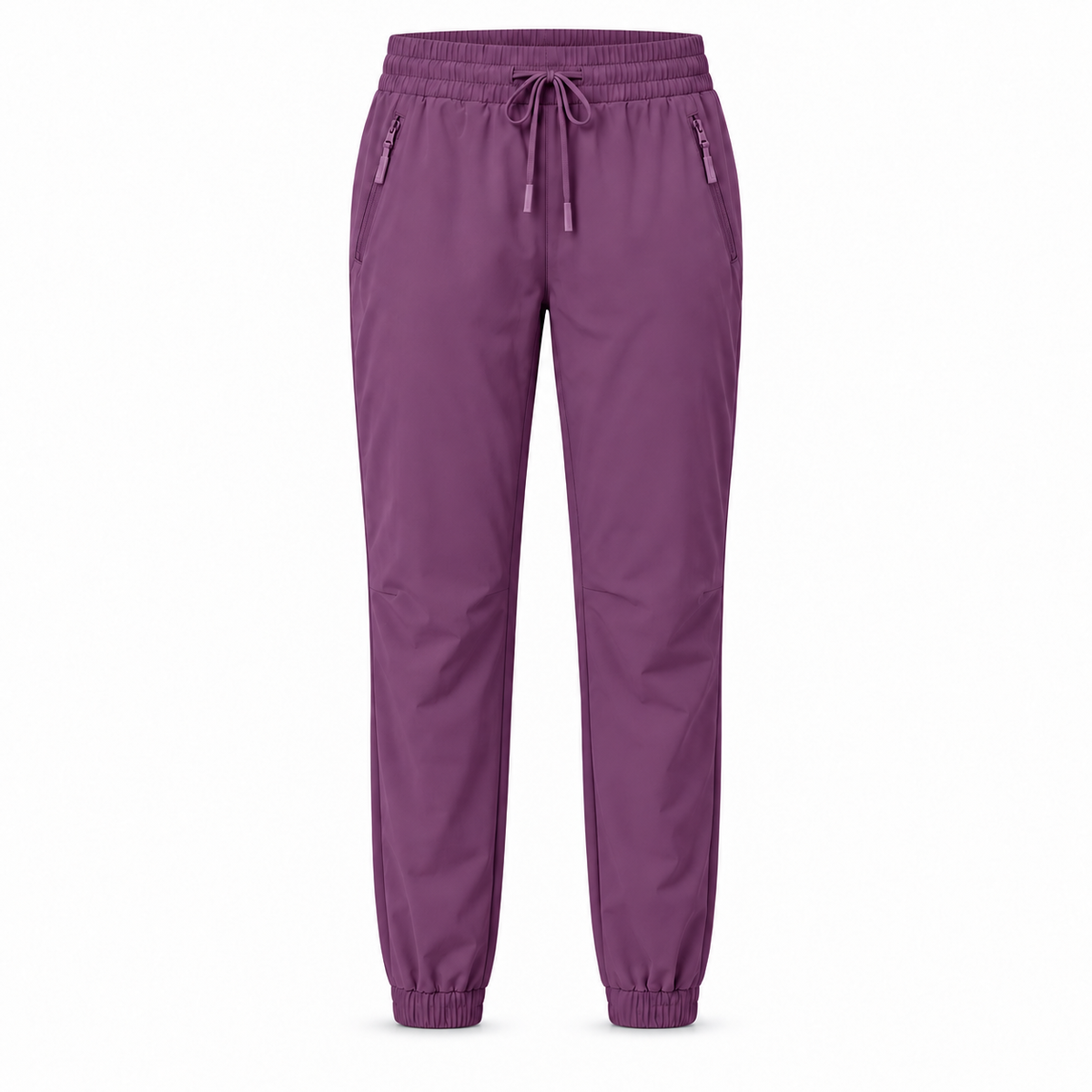 Pantalon randonnée déperlant femme violet – vue de face sur fond blanc