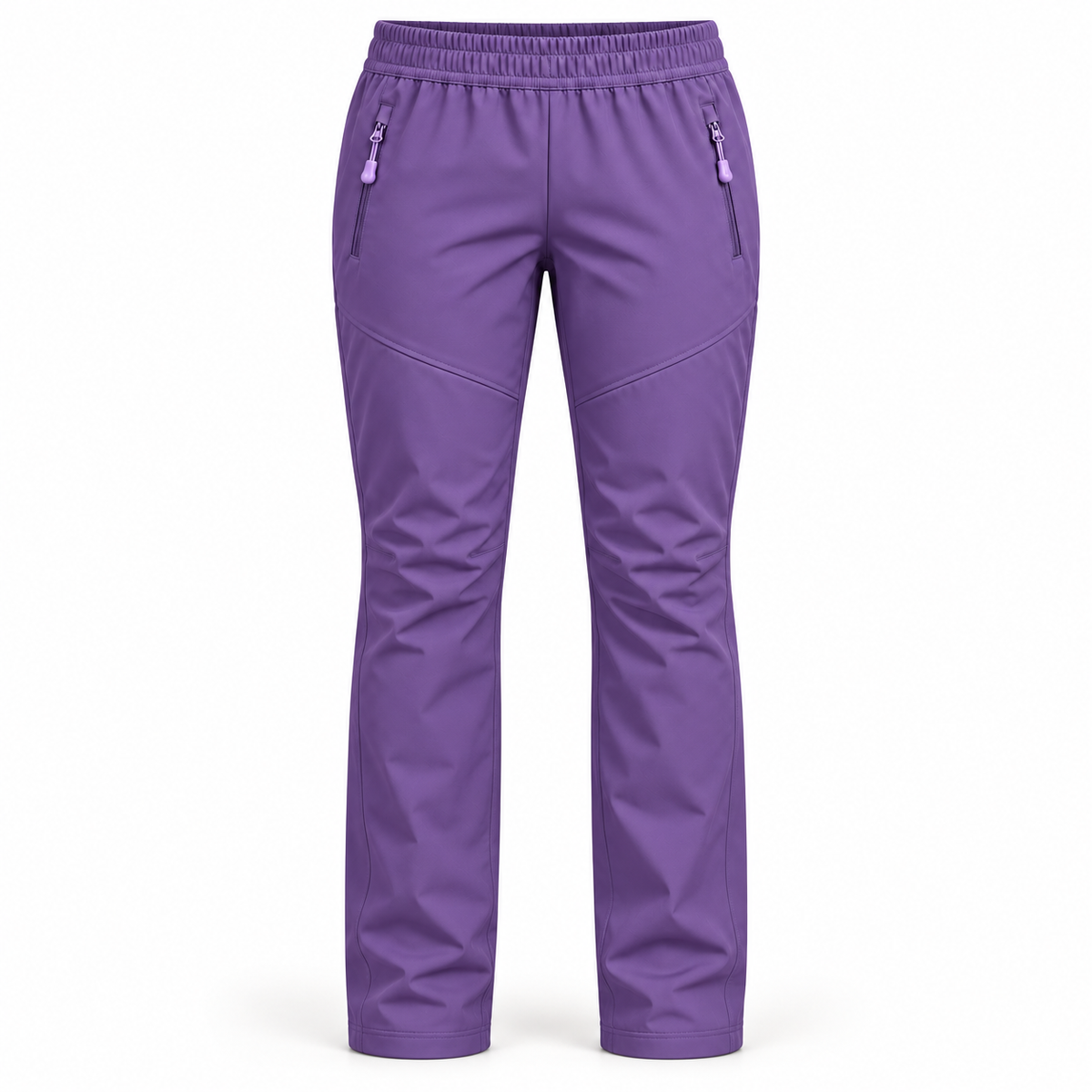 Pantalon randonnée pays chaud femme violet – packshot face sur fond blanc
