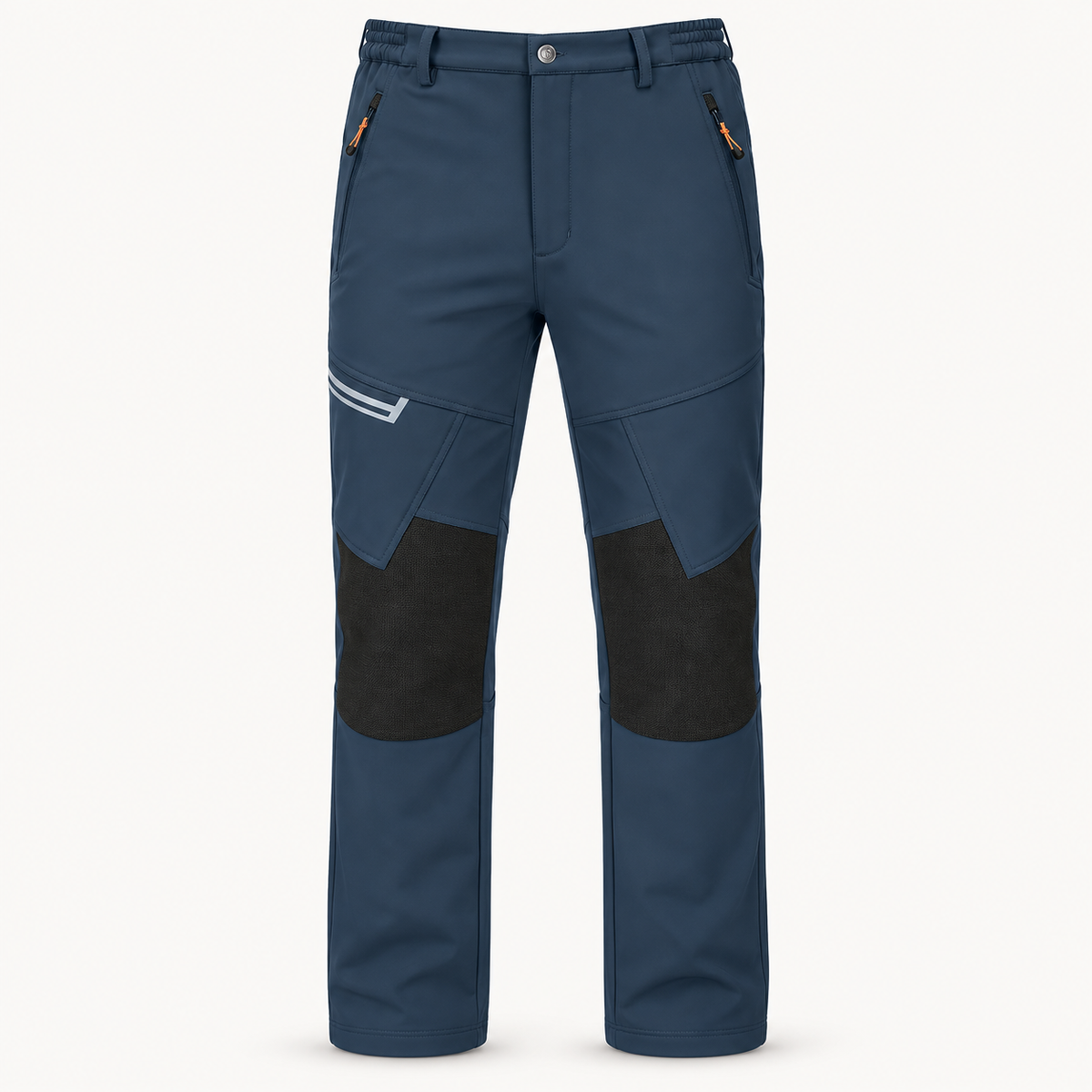 Pantalon randonnée raquette homme bleu foncé – packshot face sur fond blanc