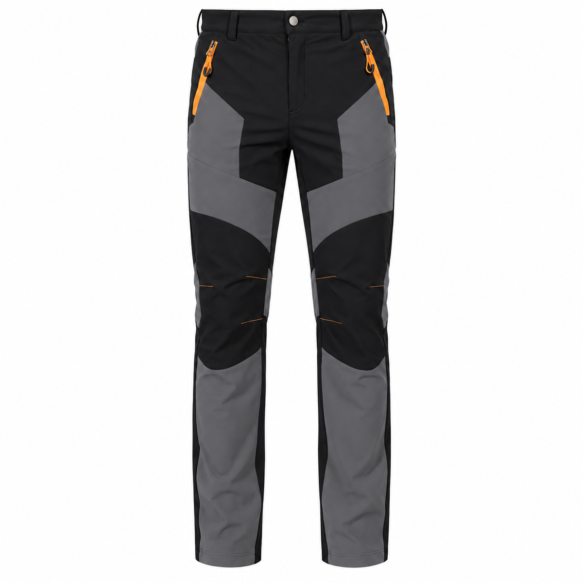 Pantalon randonnée respirant noir et gris — packshot frontal