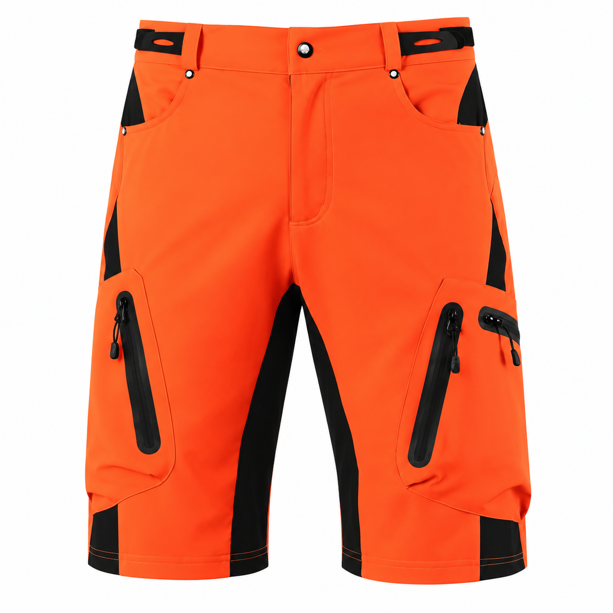 13 short randonnee homme grande taille orange fluo packshot