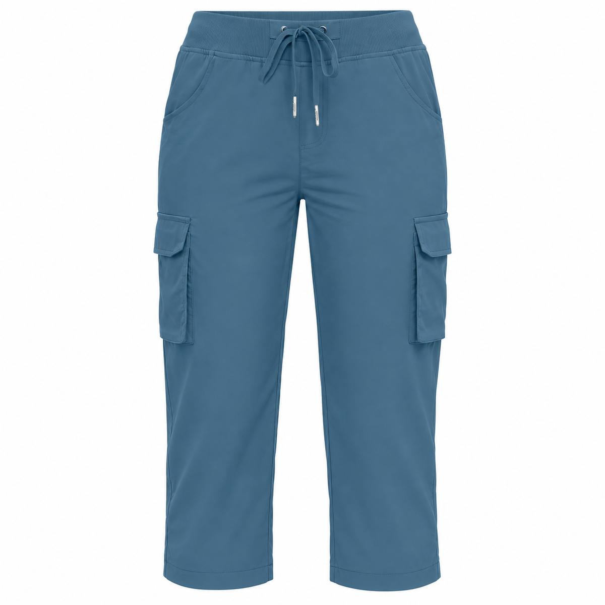 Pantalon 3/4 randonnée femme bleu — packshot frontal