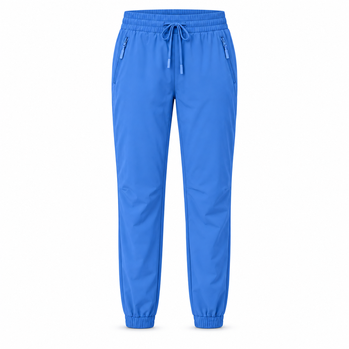 Pantalon randonnée déperlant femme bleu ciel – vue de face sur fond blanc
