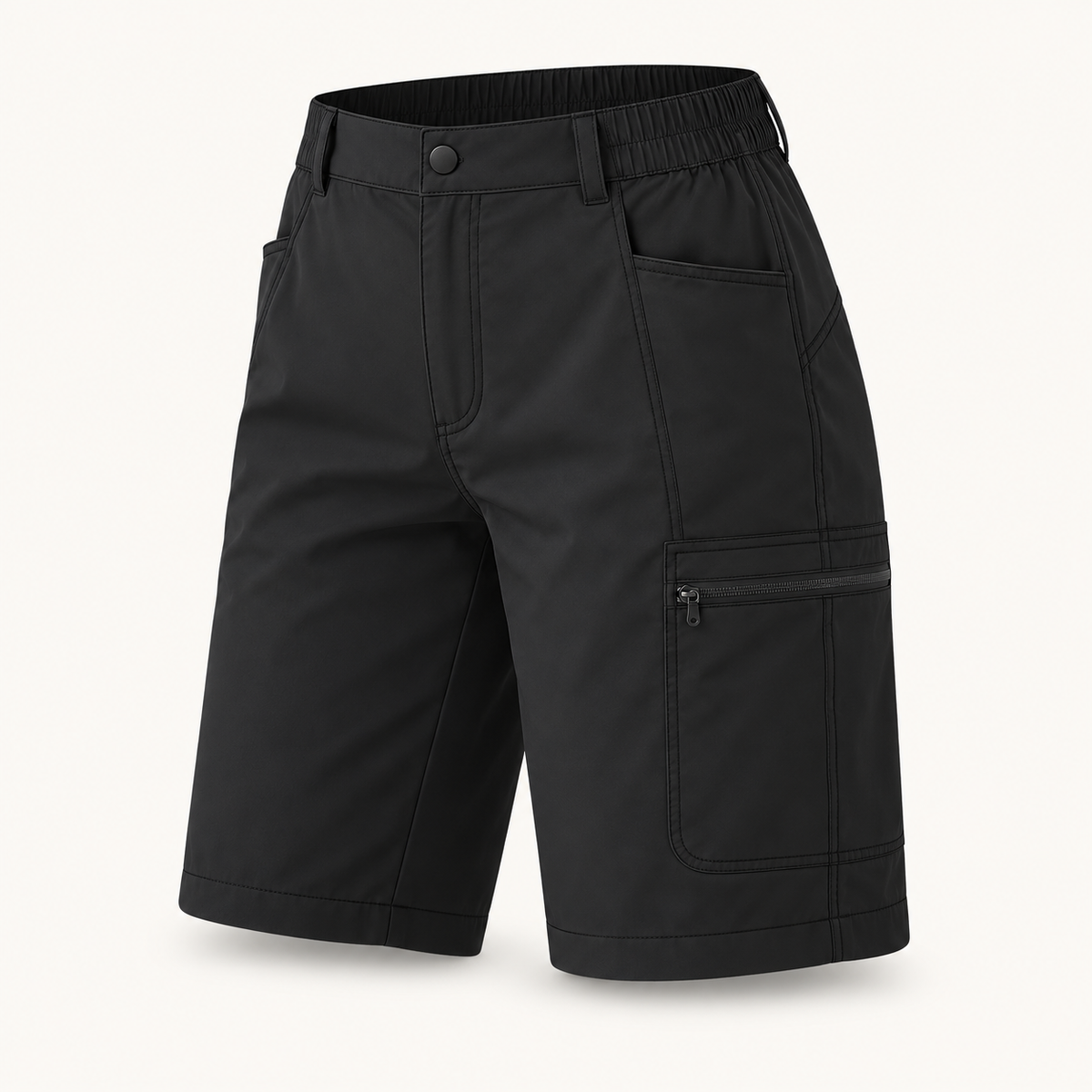 14 short avec poche randonnee noir packshot