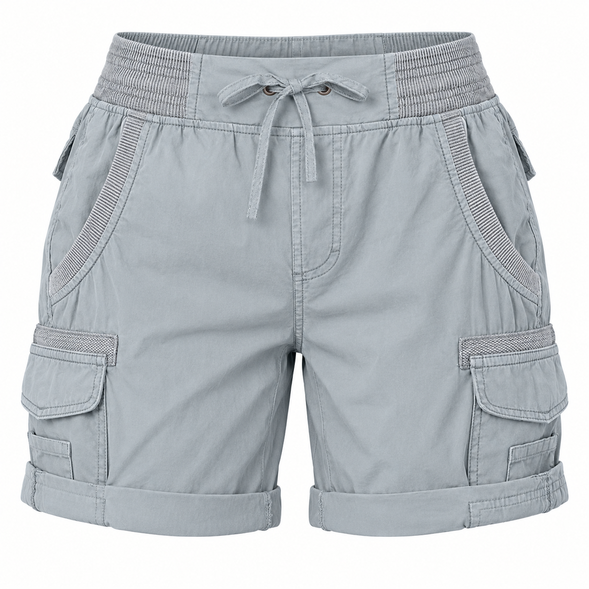 14 short randonnee femme grande taille gris clair packshot