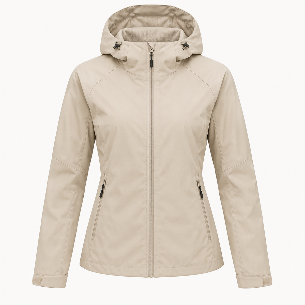 Veste randonnée respirante femme beige – vue de face