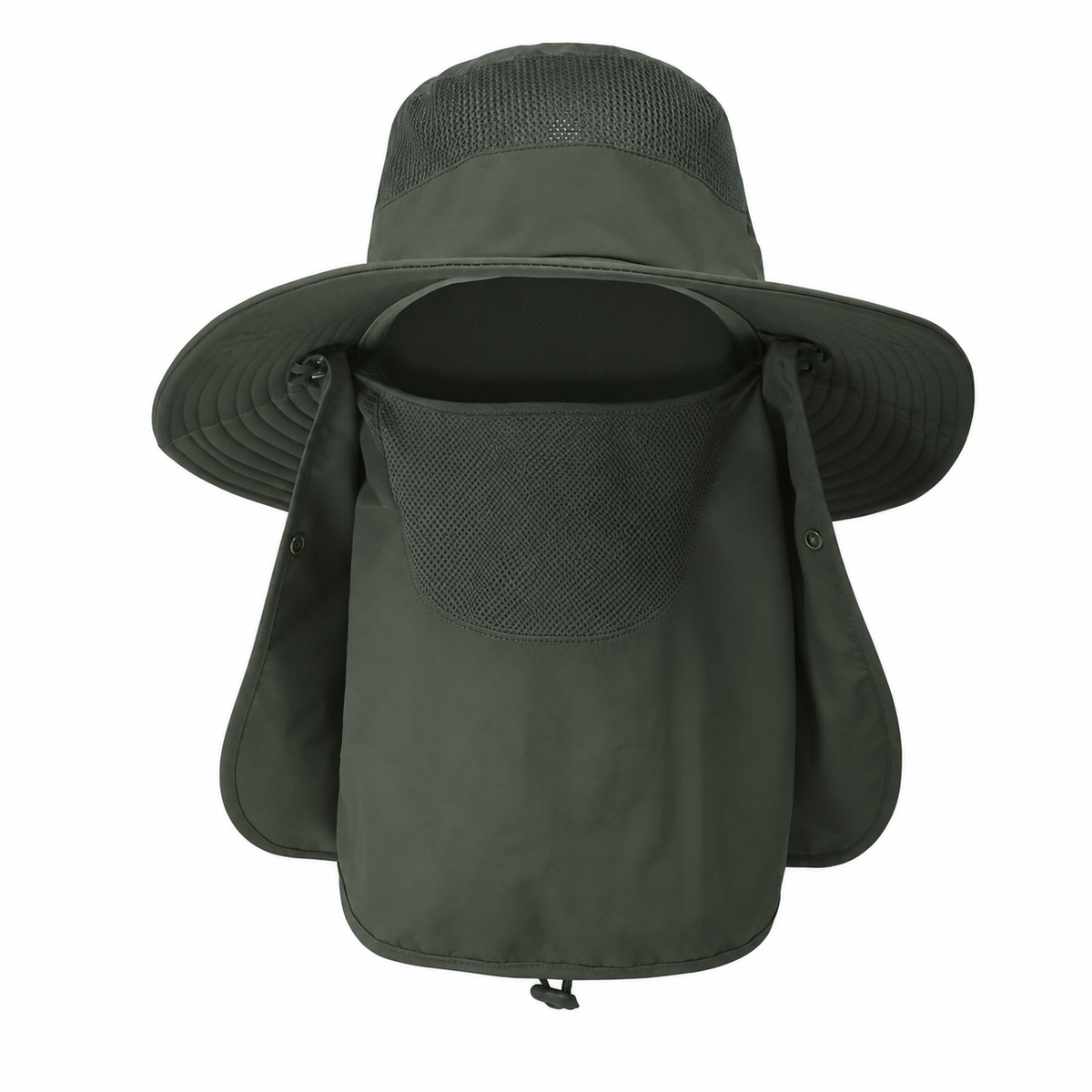 Chapeau randonnée vert foncé – arrière