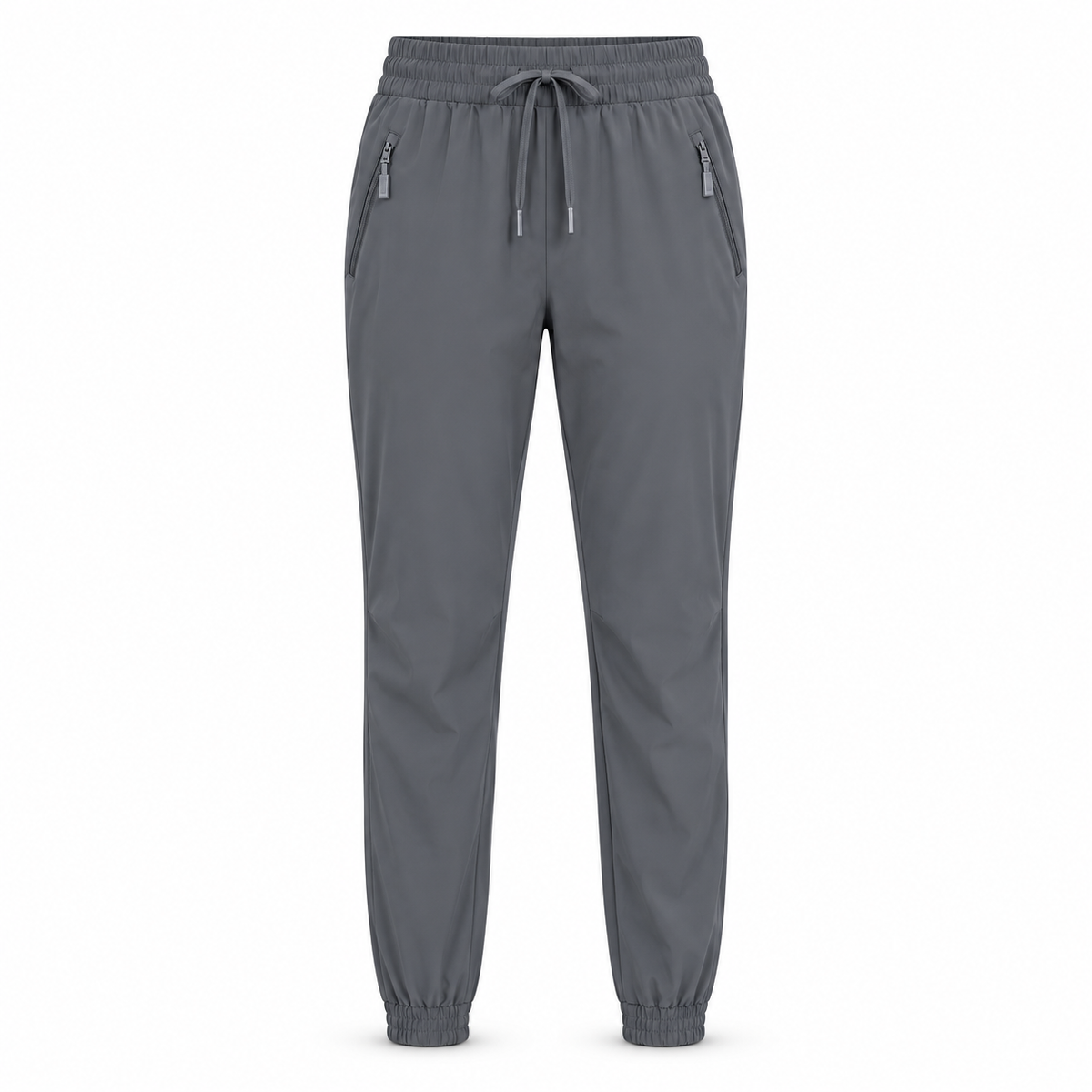 Pantalon randonnée déperlant femme gris foncé – vue de face sur fond blanc