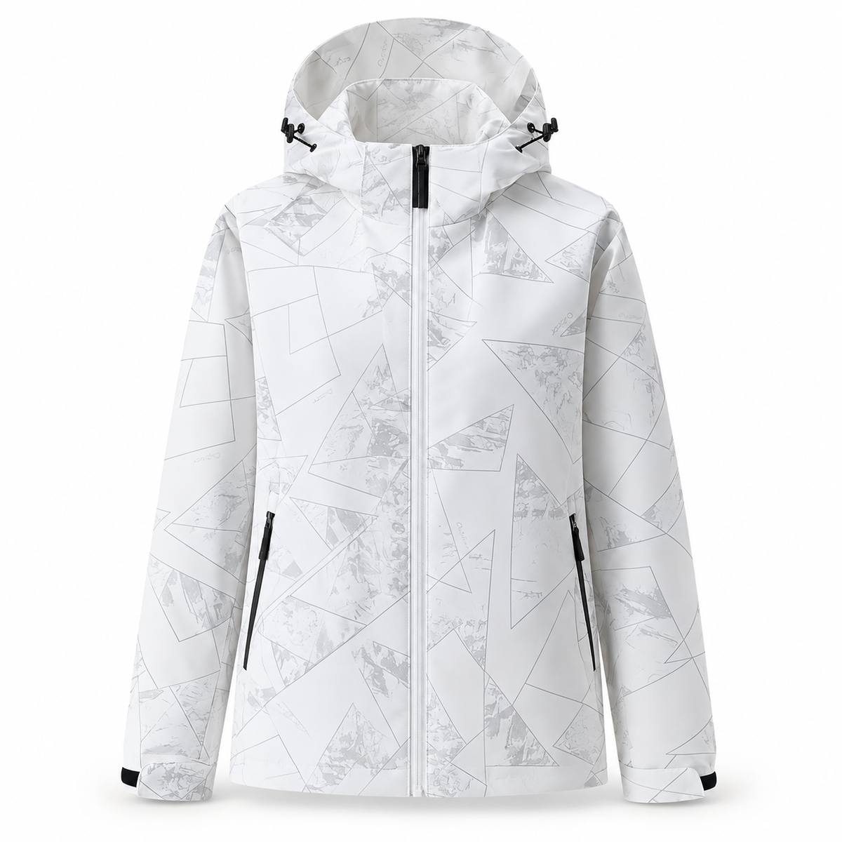 Veste randonnée femme printemps blanche – packshot de face
