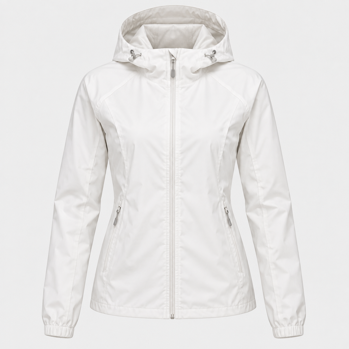 Veste randonnée respirante femme blanc perle – vue de face