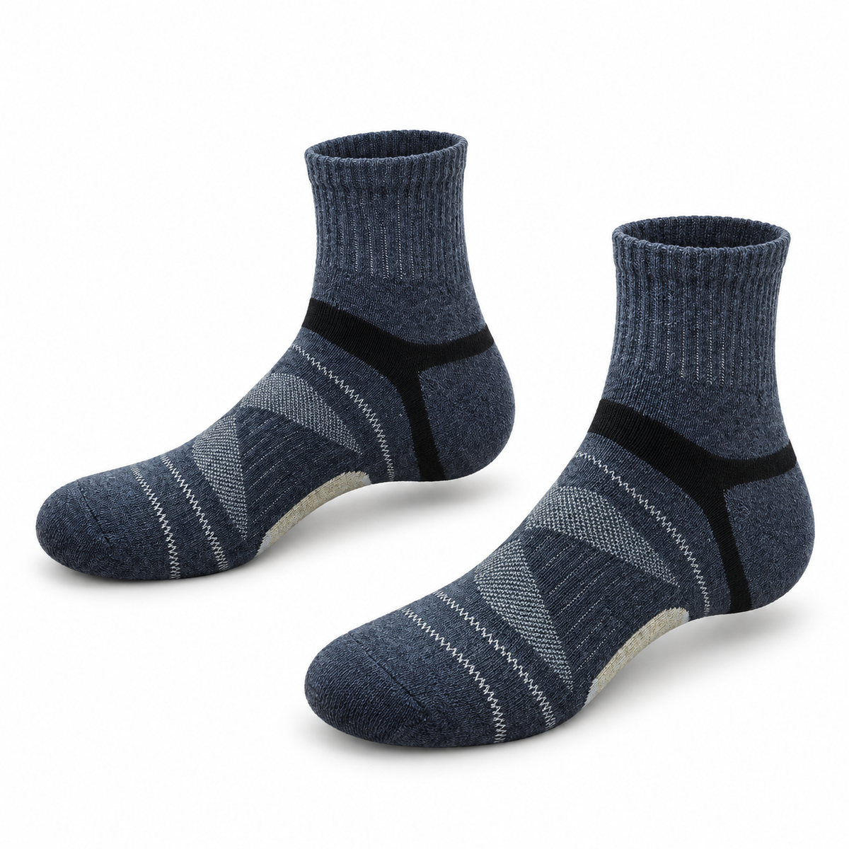 Chaussettes Randonnée Grises – Bleu, packshot variante secondaire