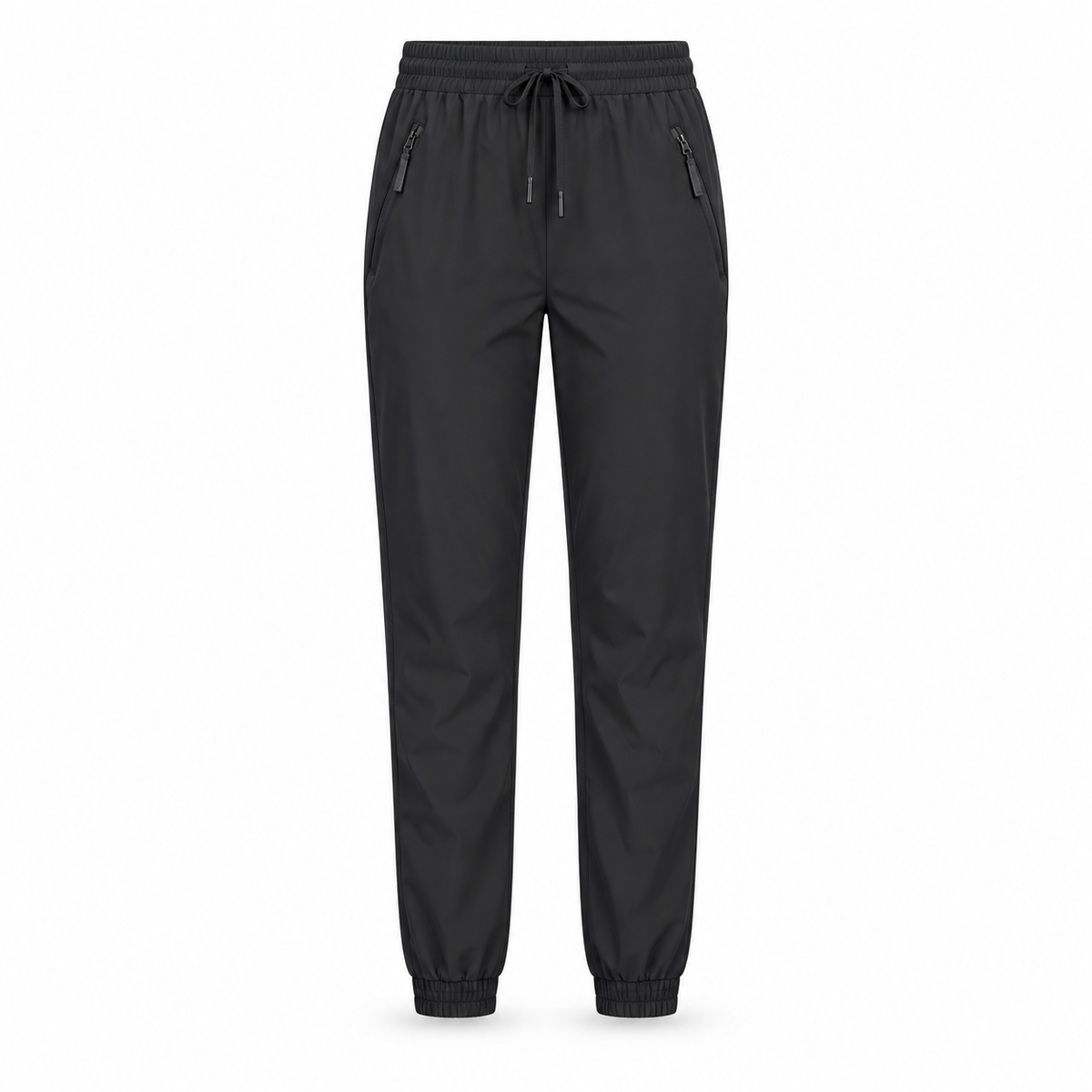 Pantalon randonnée déperlant femme noir – vue de face sur fond blanc