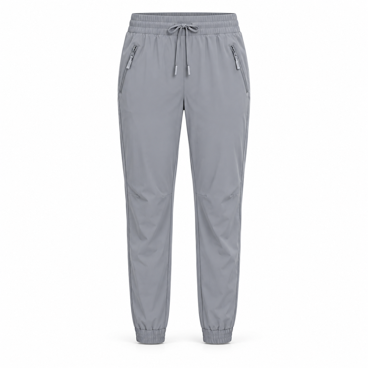 Pantalon randonnée déperlant femme gris clair – vue de face sur fond blanc