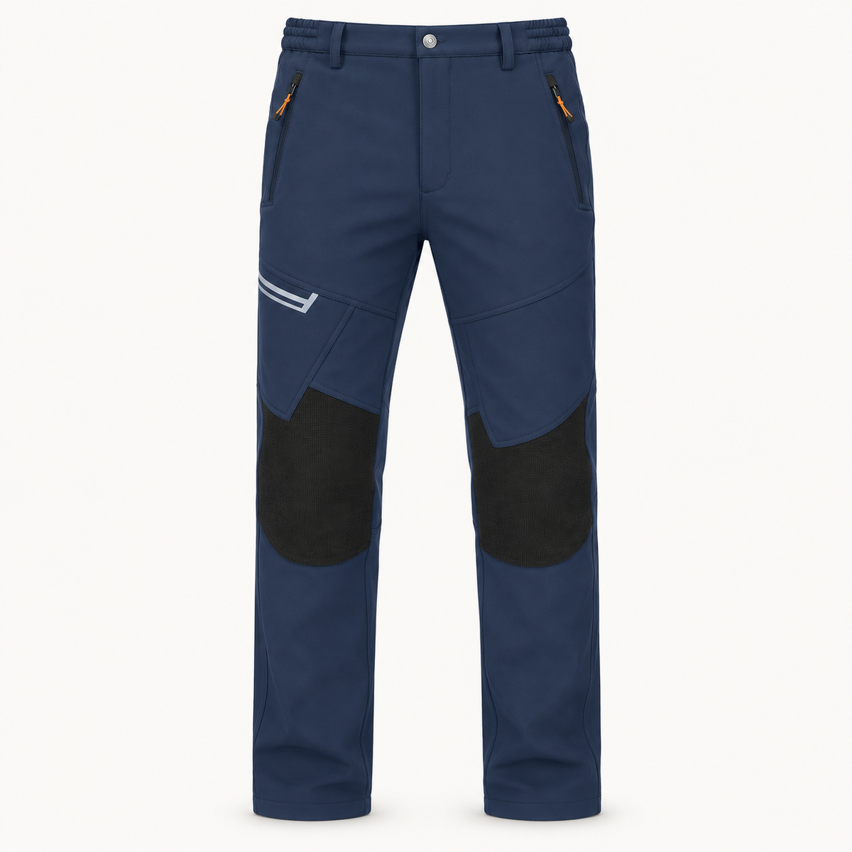Pantalon randonnée raquette homme bleu marine – packshot face sur fond blanc