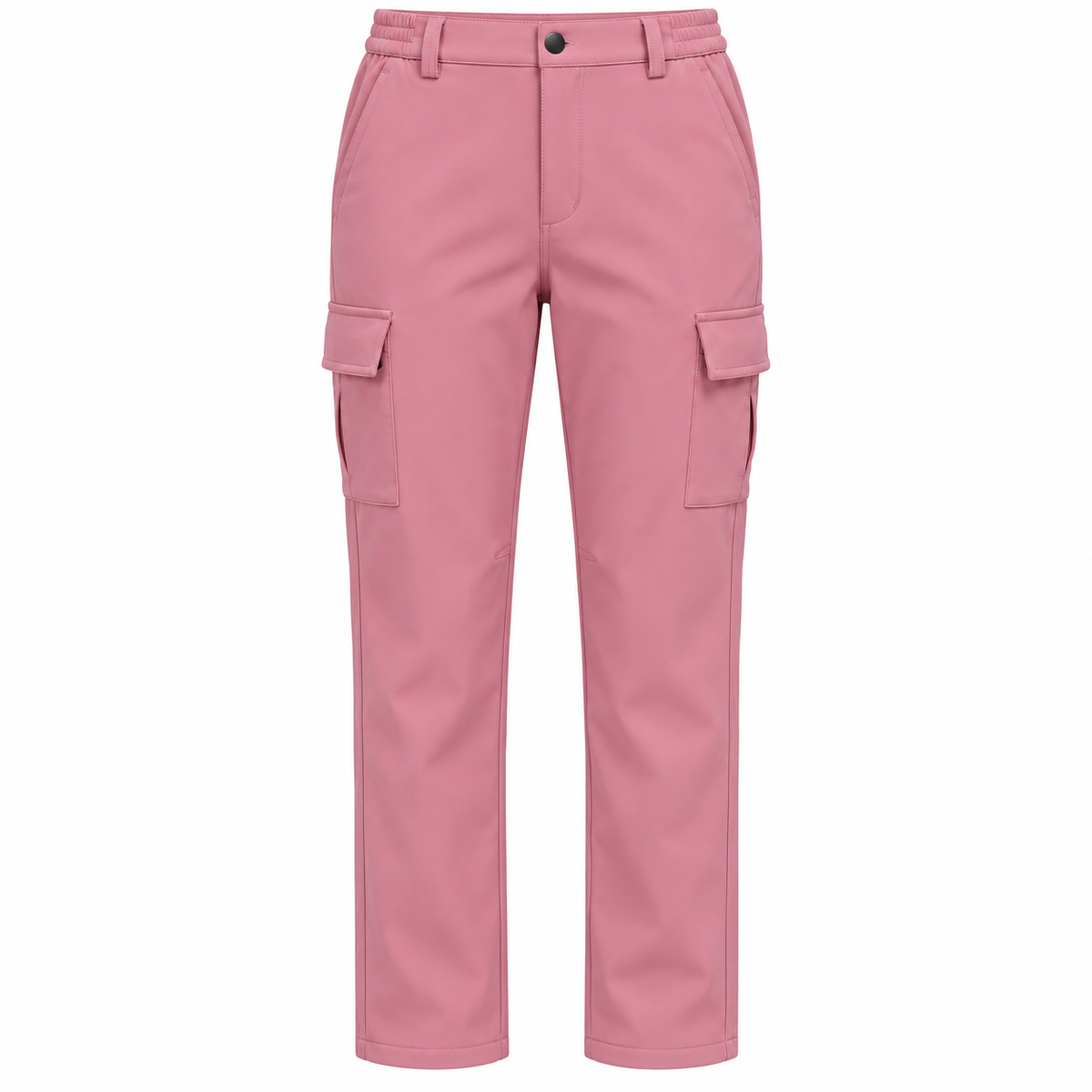 Pantalon randonnée softshell femme rose clair – vue de face