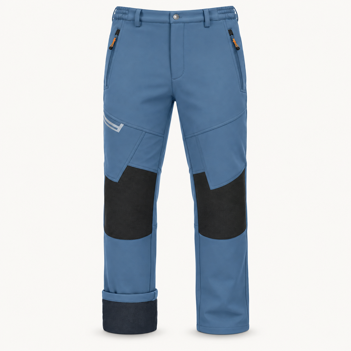Pantalon randonnée raquette homme bleu cassé – packshot face sur fond blanc