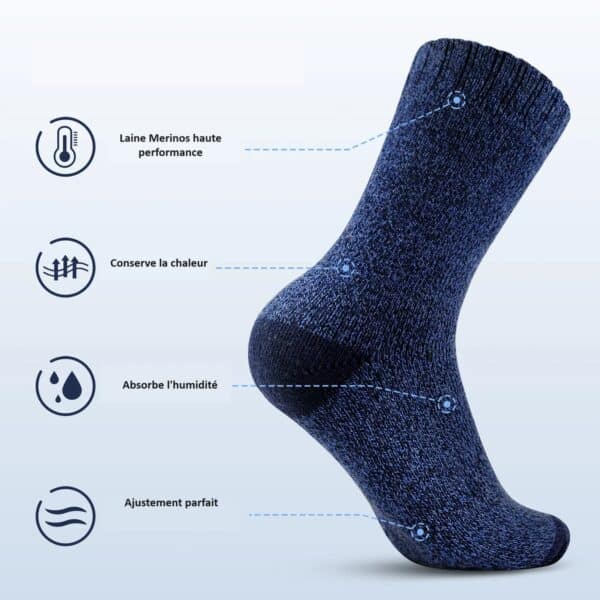 Chaussettes Randonnée Merinos Homme