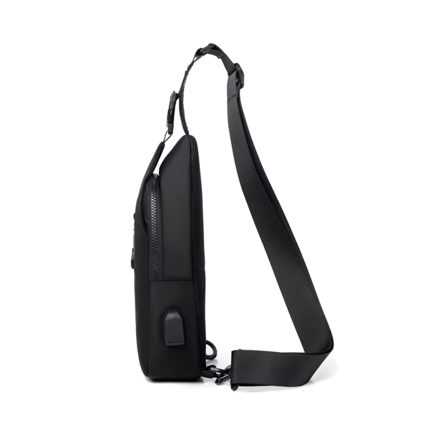 Sacoche Randonnée Bandoulière Déperlante avec Port USB — Nylon Oxford Résistant - TrailVolt - Esprit Rando
