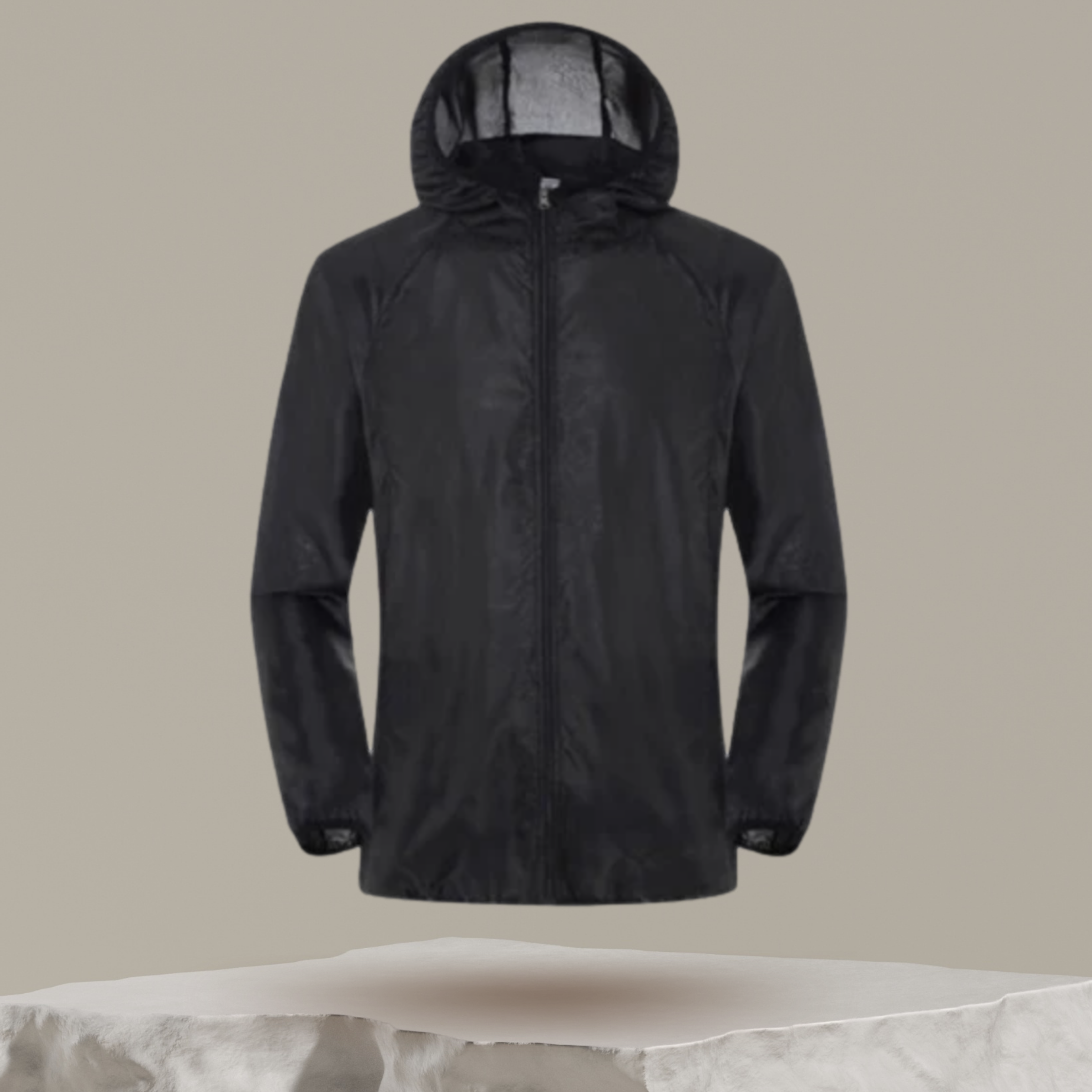 Veste Pluie Randonnée Noir