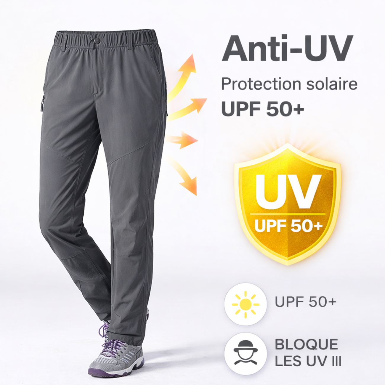 Pantalon Randonnée Femme Taille Elastique
