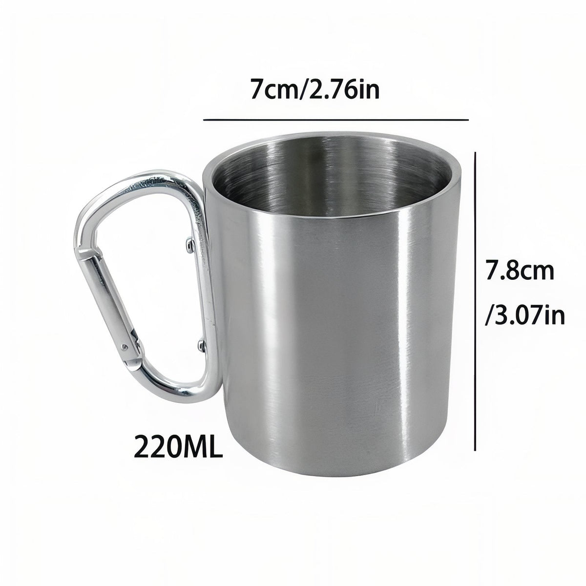 Tasse Inox Randonnée Mousqueton 3