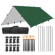 Vert / 3x3m / Toile - Piquets - Haubans - Poteaux - Sac de Rangement