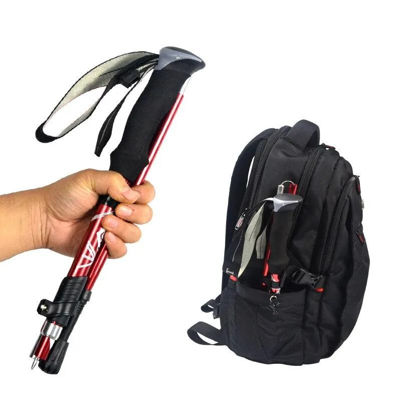 Bâton de Randonnée flexible en 3 Sections rangement sac à dos