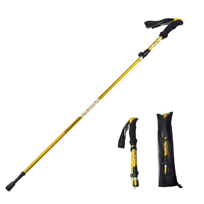 Bâton de Randonnée flexible en 3 Sections jaune