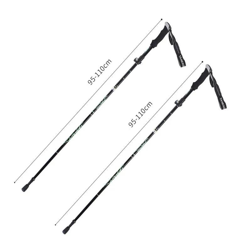 Bâtons de Randonnée Réglables 95-110 cm noir