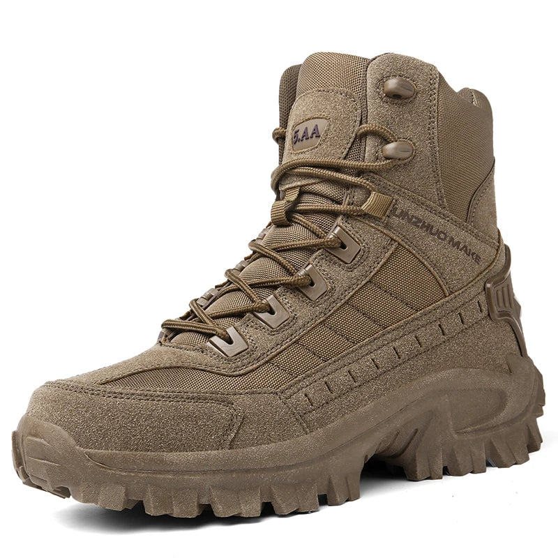 Bottes Tactiques de Randonnees & Travail Antiderapantes beige