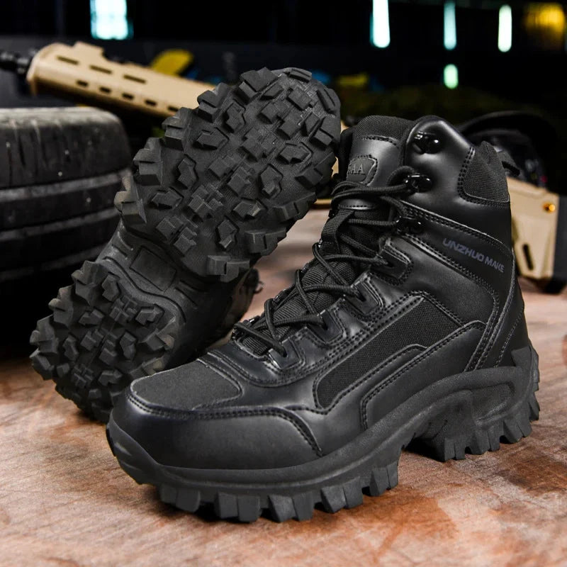 Bottes Tactiques de Randonnees & Travail Antiderapantes noir1