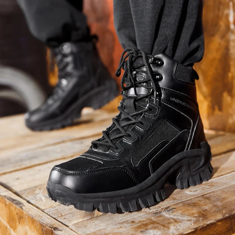 Bottes Tactiques de Randonnees & Travail Antiderapantes noir2