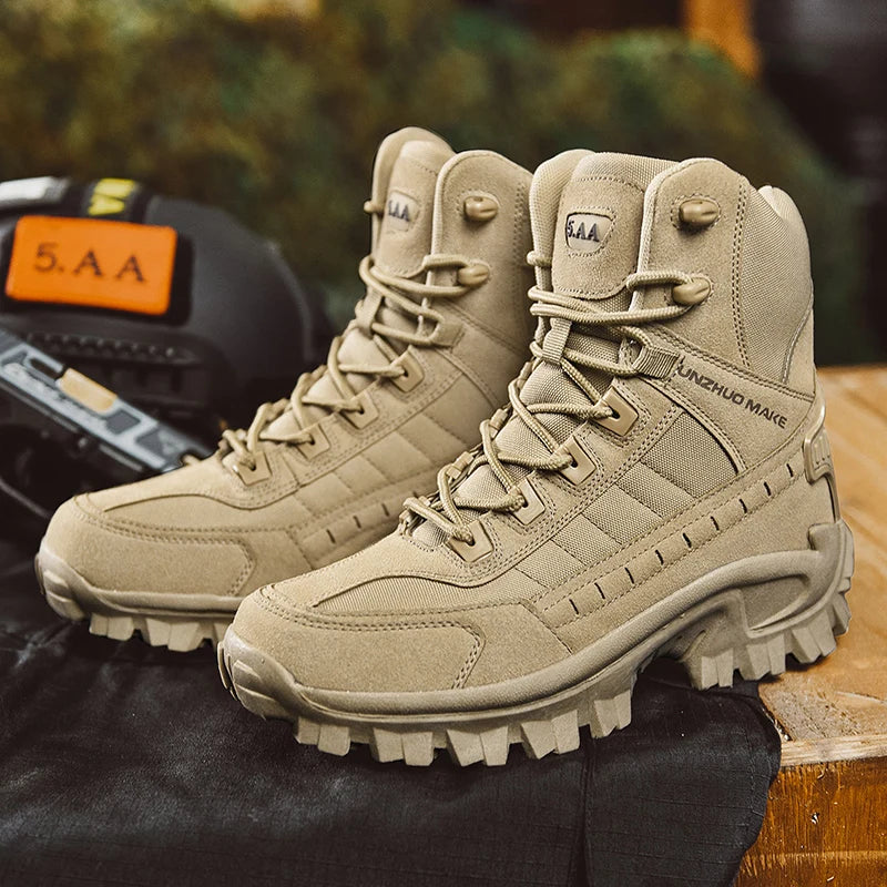 Bottes Tactiques de Randonnees & Travail Antiderapantes sable4