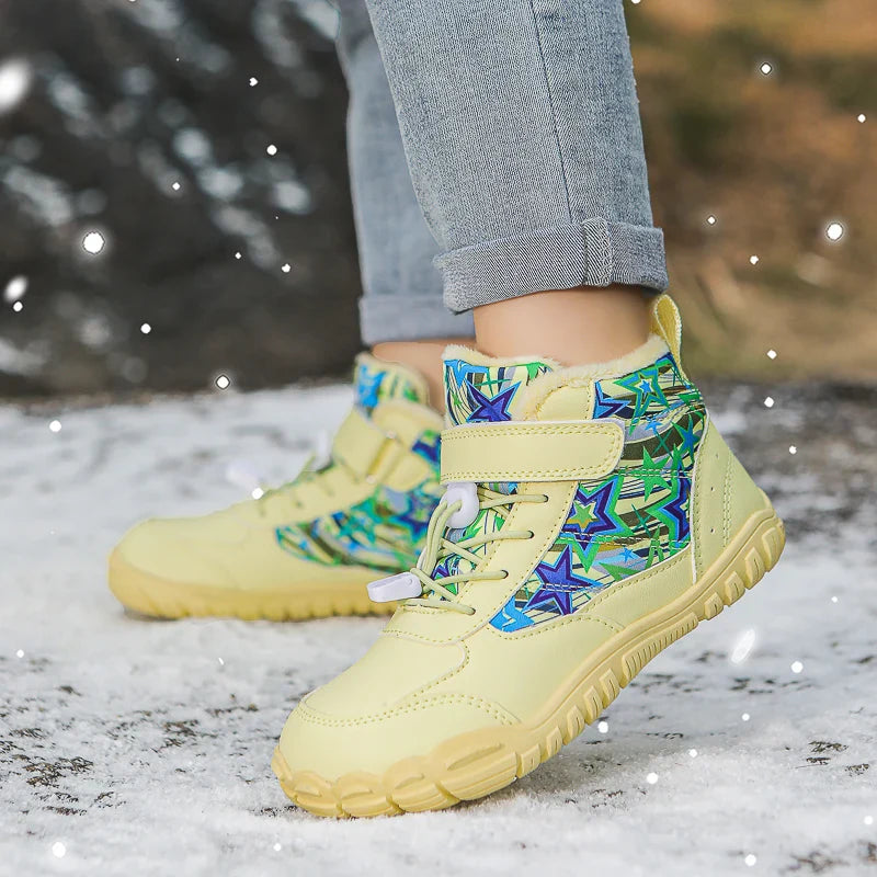 Bottes de Neige Chaudes & Antiderapantes Enfants jaune1