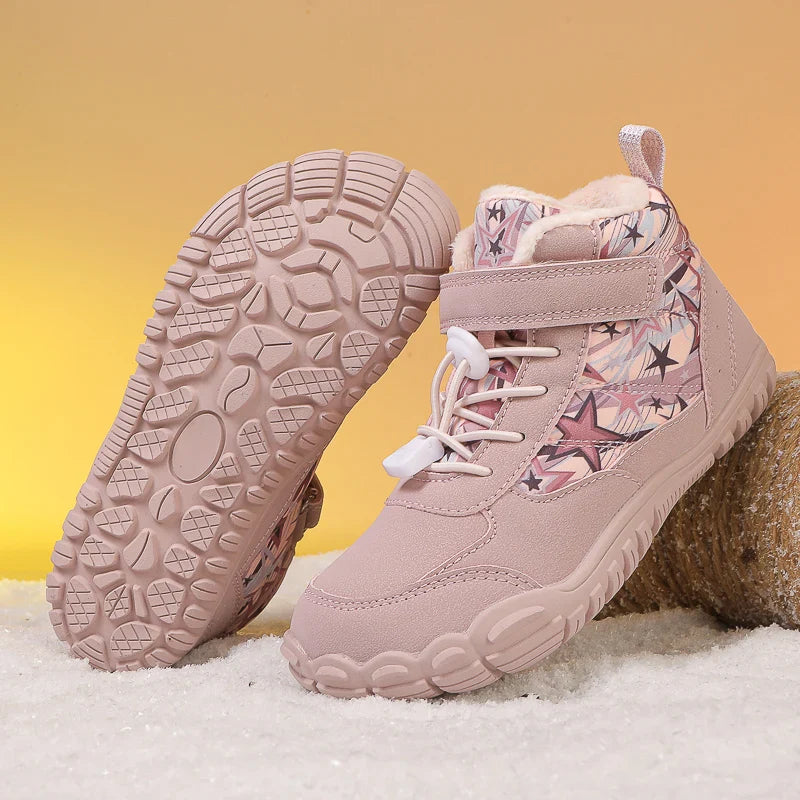 Bottes de Neige Chaudes & Antiderapantes Enfants rose1
