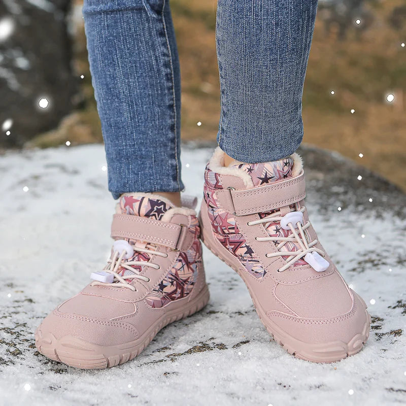 Bottes de Neige Chaudes & Antiderapantes Enfants rose2