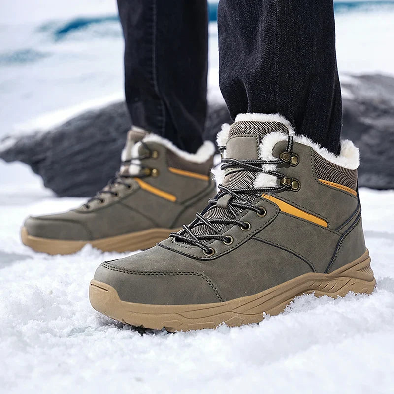 Bottes de Neige et Randonnee avec Doublure Chaude gris2