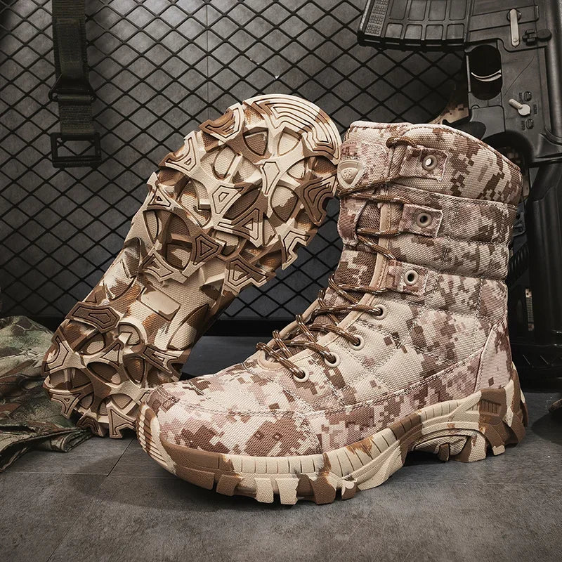 Bottes de Randonnee Camouflage Confortables beige1