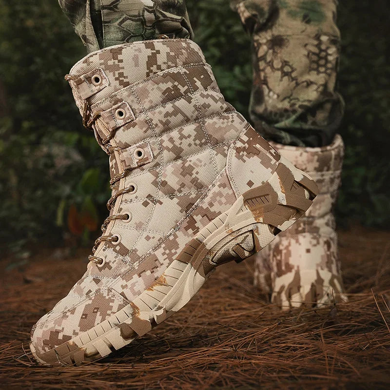Bottes de Randonnee Camouflage Confortables beige2