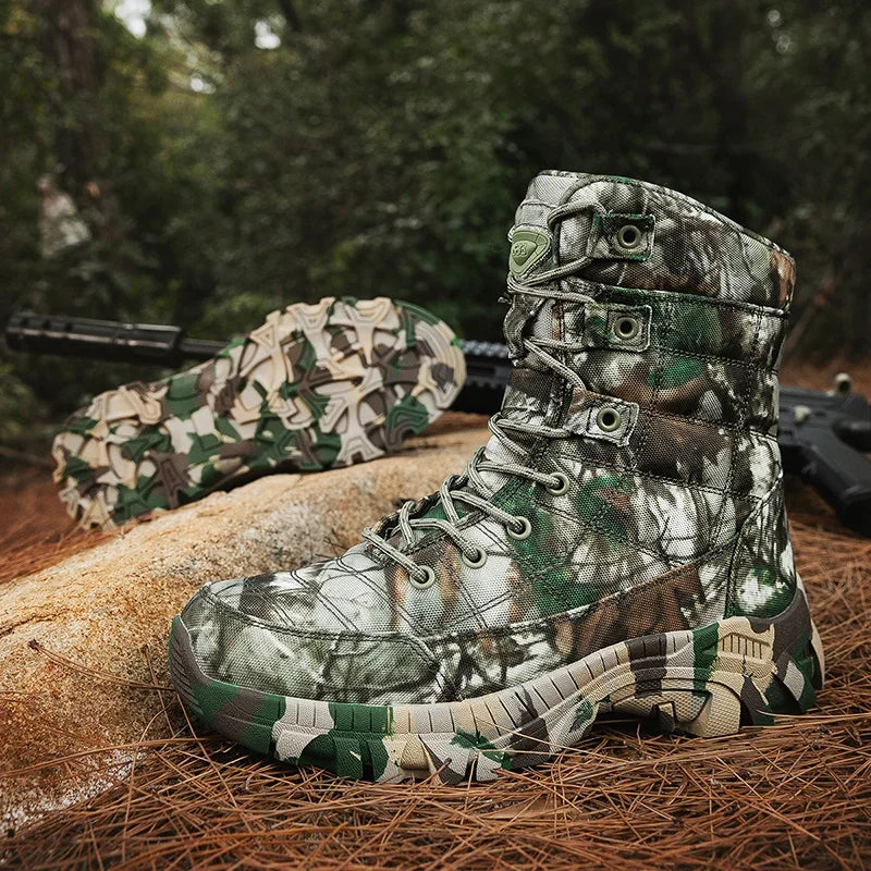 Bottes de Randonnee Camouflage Confortables vert3
