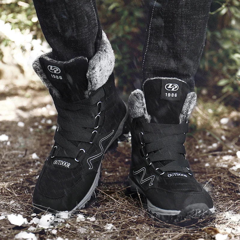 Bottes de Randonnee dHiver Chaudes & Impermeables noir1