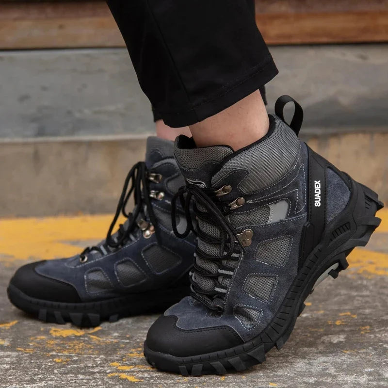 Bottes de Securite Indestructibles a Embout en Acier - Confort et Protection Unisexe bleu