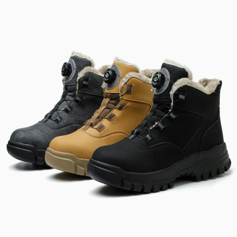 Bottes de Travail Fourrees Impermeables Parker à Bouton Rotatif