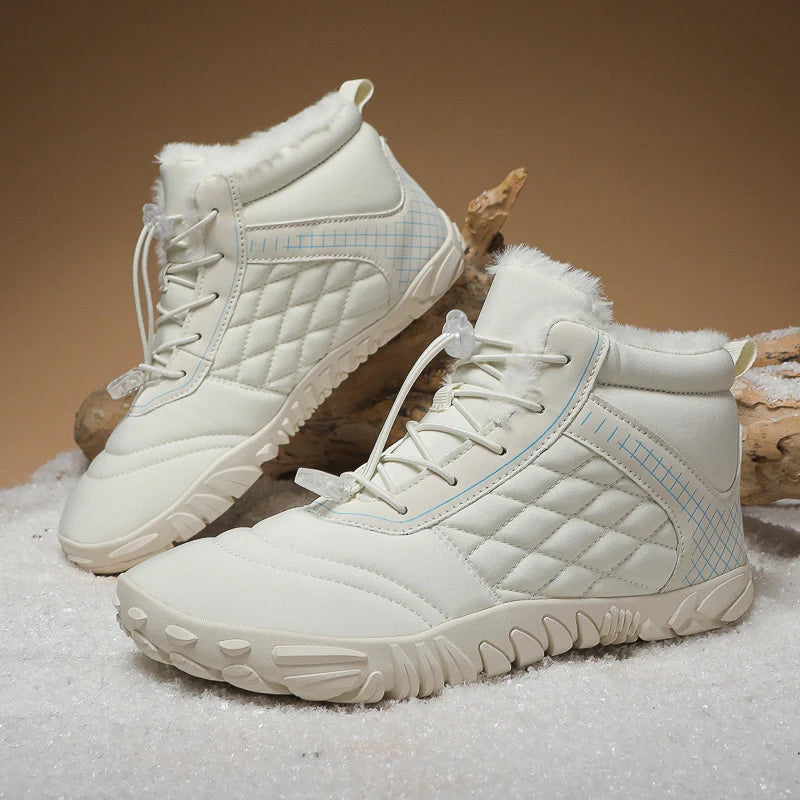 Bottines Pieds Nus Chaudes & Confortables blanc2